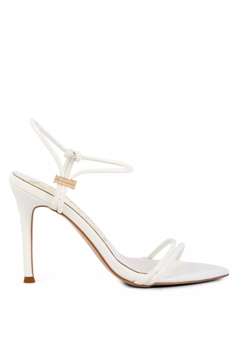 White stiletto sandals outlet