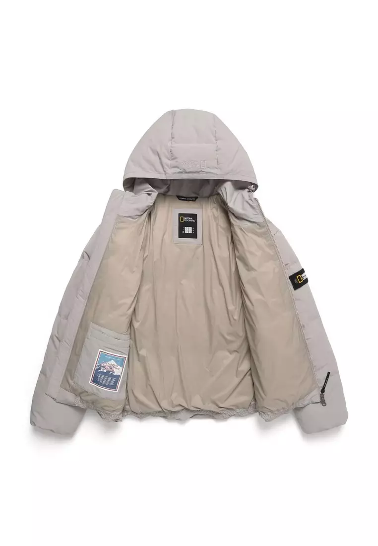 【NATIONAL GEOGRAPHIC】Heron U-neck 軽量 Down Jumper Women's HERON U Neck Light Down Jacket - CARBON BLACK