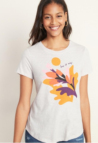 Shop Old Navy Graphic Everywear Slub Knit Tee For Women Online On Zalora Philippines