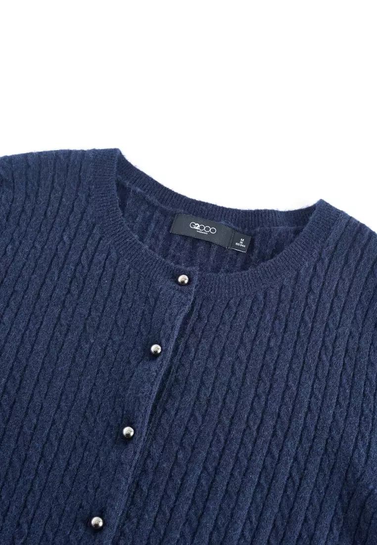 G2000 Cable Cropped Cardigan