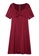 OUNIXUE red Temperament Solid Color Waist Dress 8CEE6AA5F73BD4GS_6