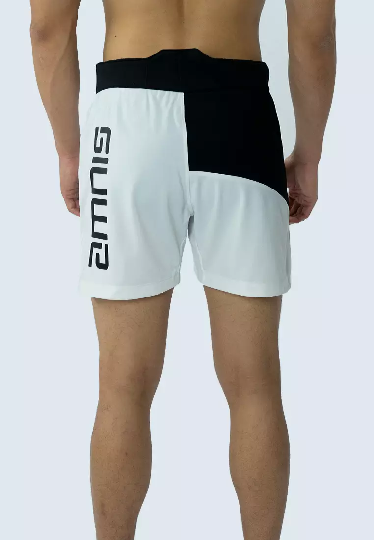 Men 15" Fighter Shorts - White/Black