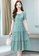 Halo green Floral Printed Chiffon Dress 55512AA237D17BGS_3