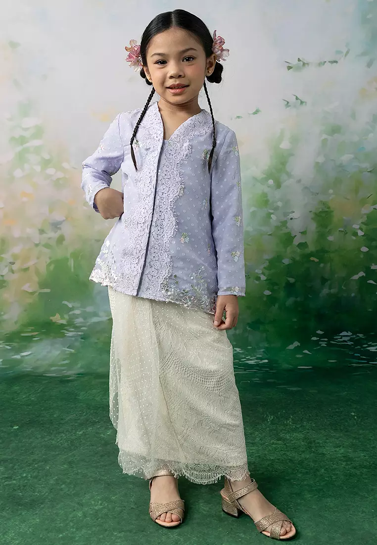 Ita Polka Dot Long Kebaya Top