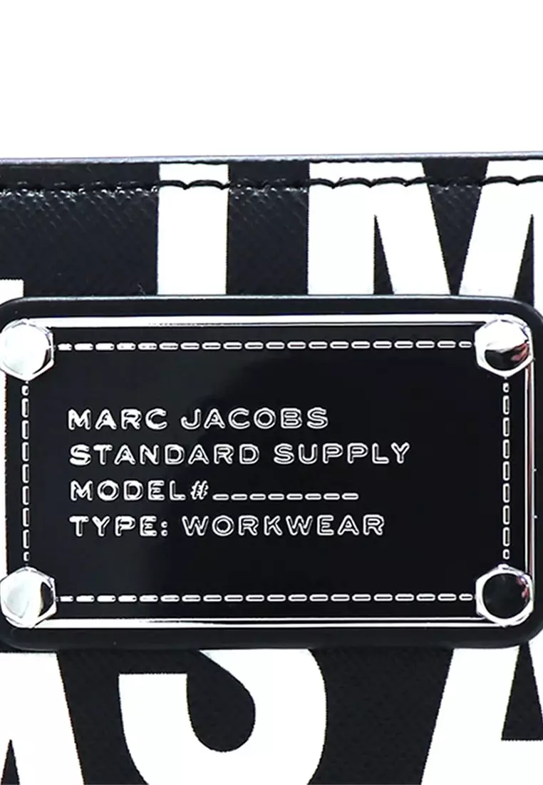 Jumbled Logo Trademarc Mini Compact Wallet - Black/ White 4S4SMP009S02