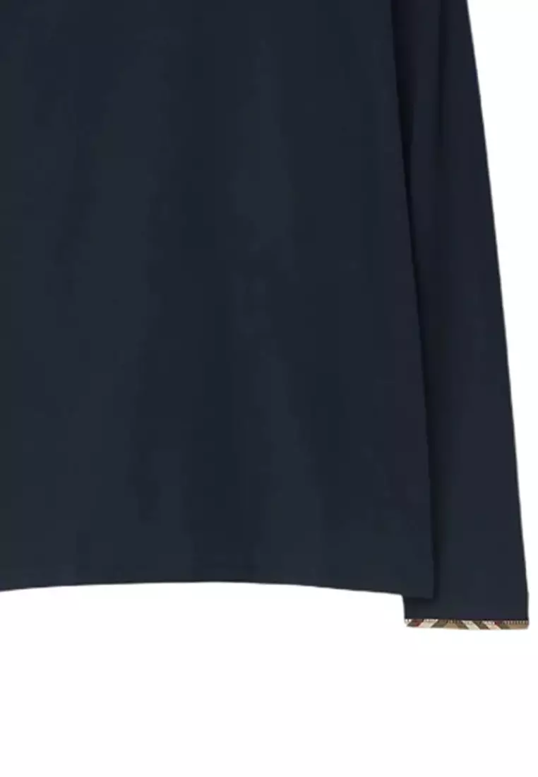 Men's Long Sleeved T-shirt in Navy Black 81042831