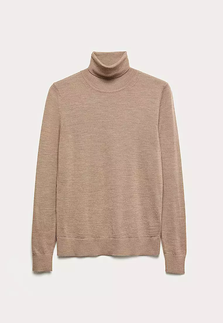 Pure Merino Wool Roll Neck Jumper