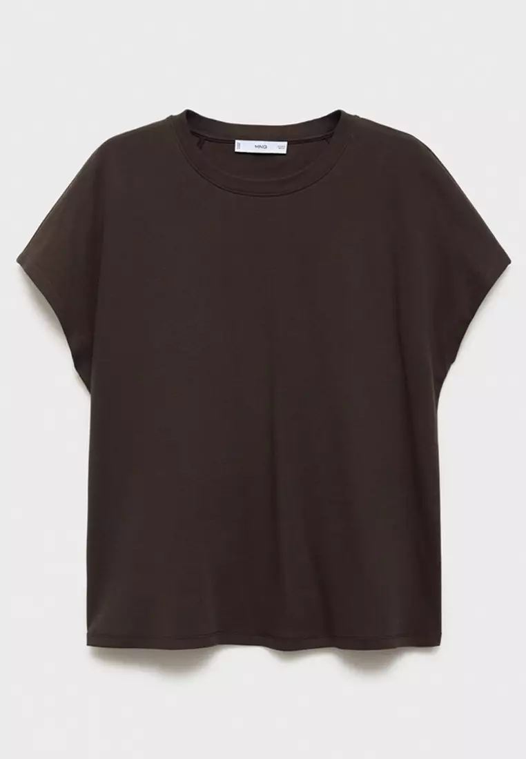 Rounded Neck Cotton T-Shirt