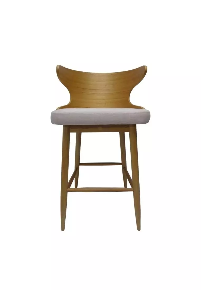 Buy FURNY MATTER Truda Mid Century Modern Fabric Barstools (Set of 2