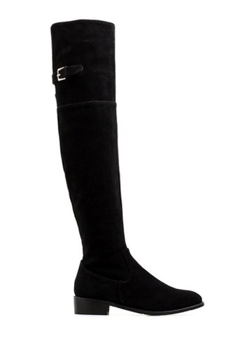 Twenty Eight Shoes black VANSA Riding Over Knee Leather Boots VSW-B03 20E88SHAF5F13CGS_1