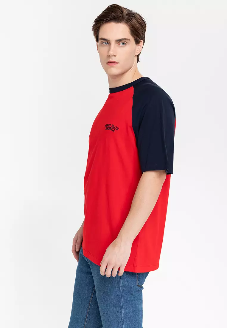 Perry Ellis America Rgln Baseball Tee
