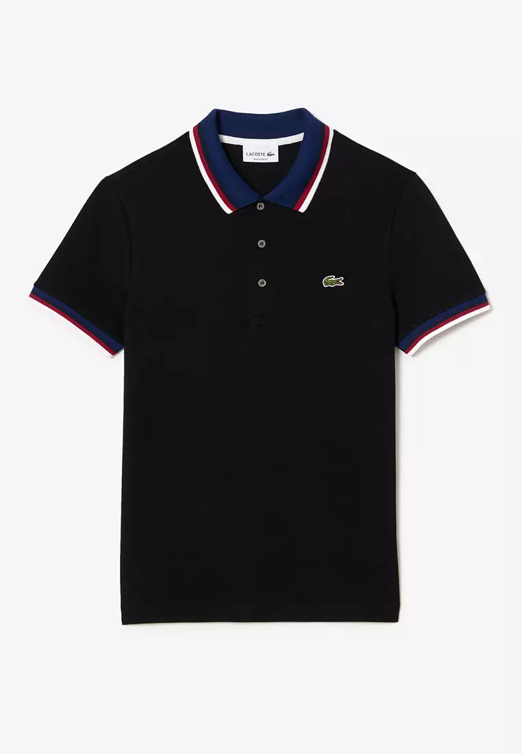 Buy Lacoste Contrast Collar and Cuff Stretch Polo Shirt Online | ZALORA ...