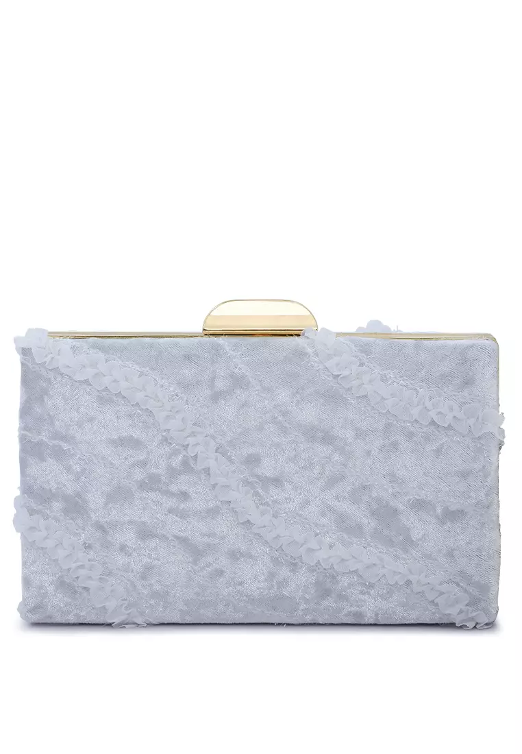 White marble shop clutch bag