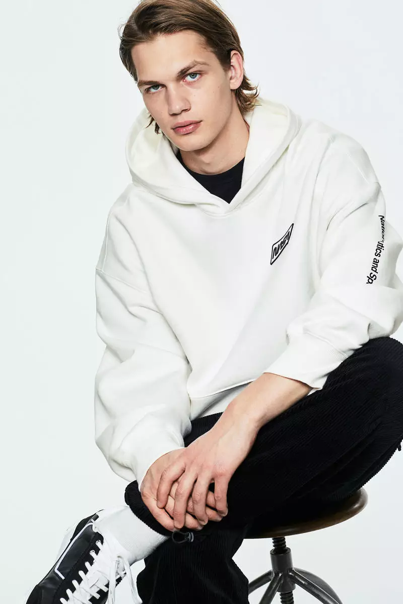 Mens white on sale oversized hoodie