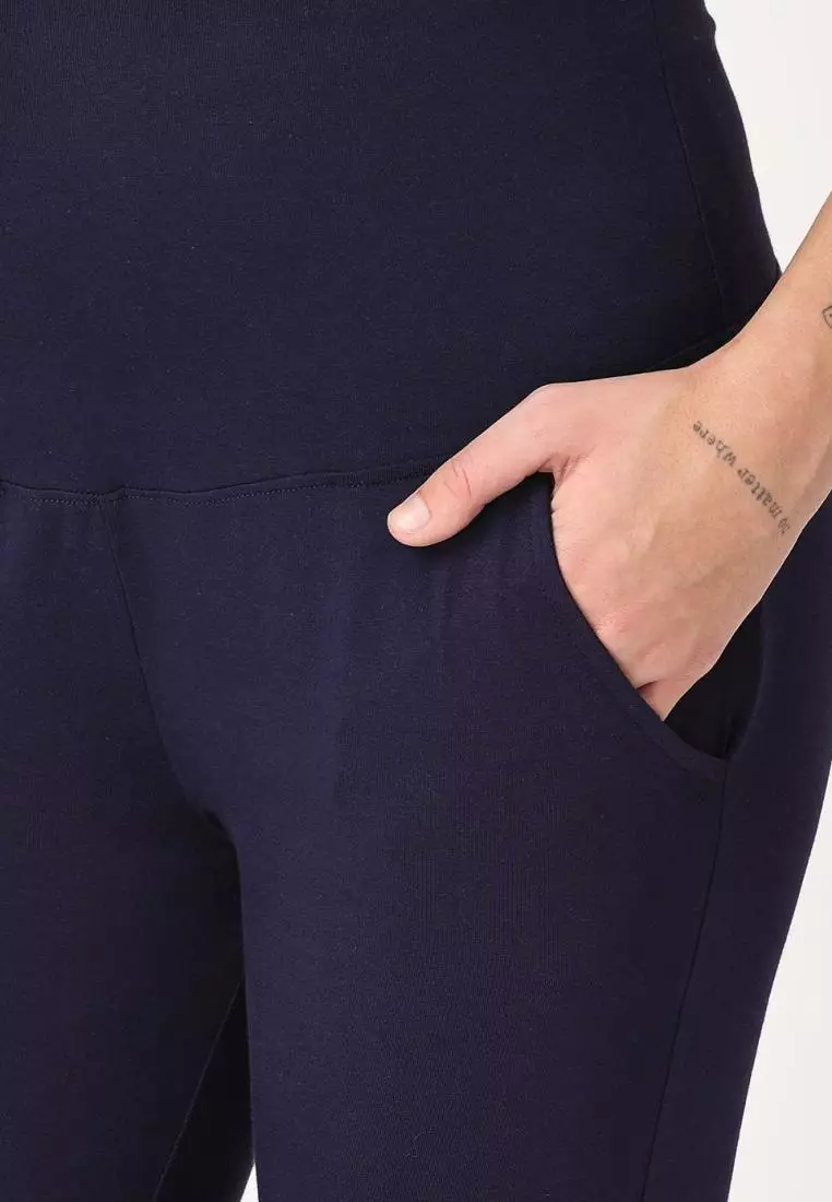 Comfy Maternity Leggings Navy Blue