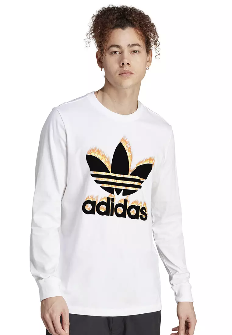 Adidas long sleeve logo hot sale tee