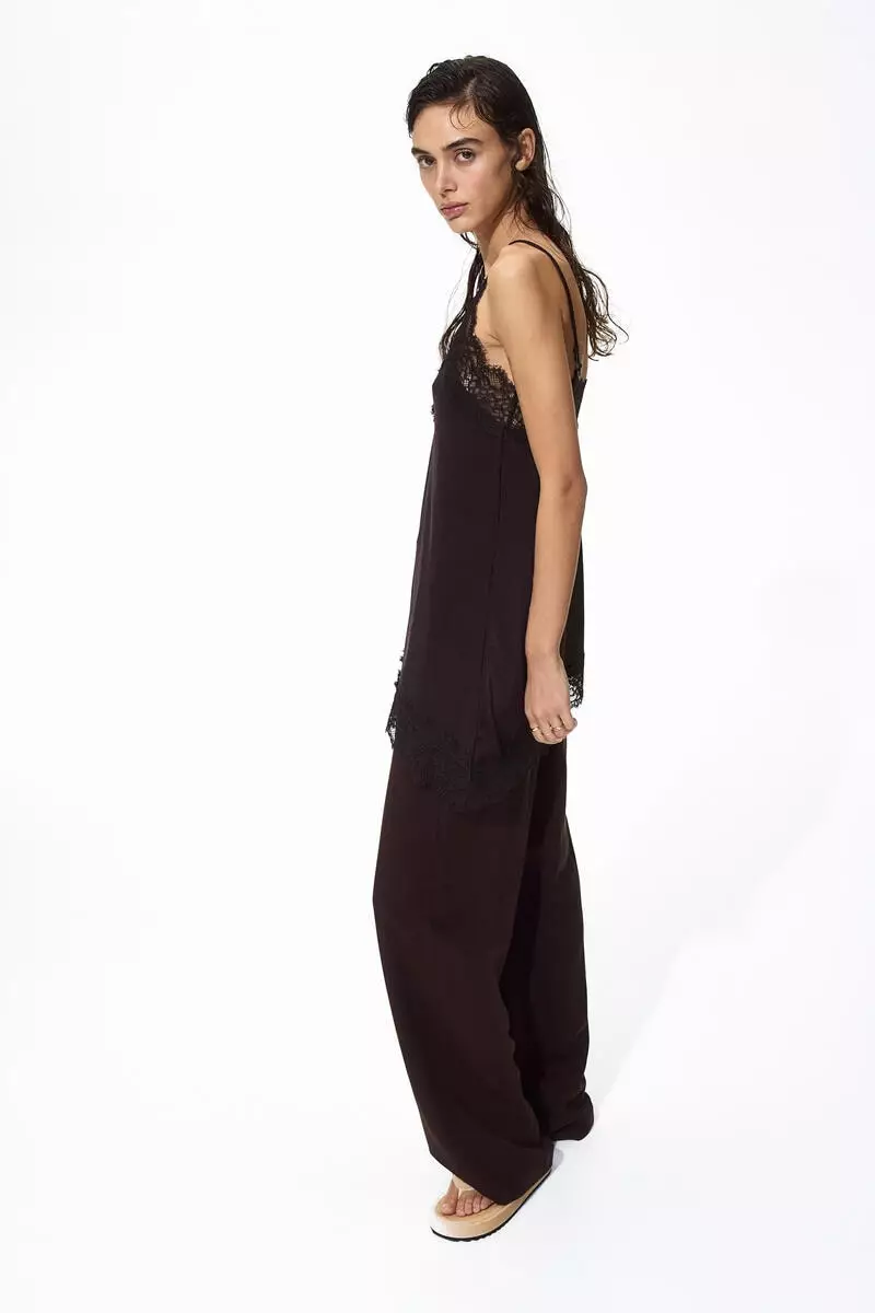 Linen-blend trousers