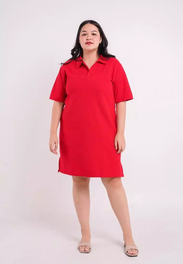 Plus size online polo dress