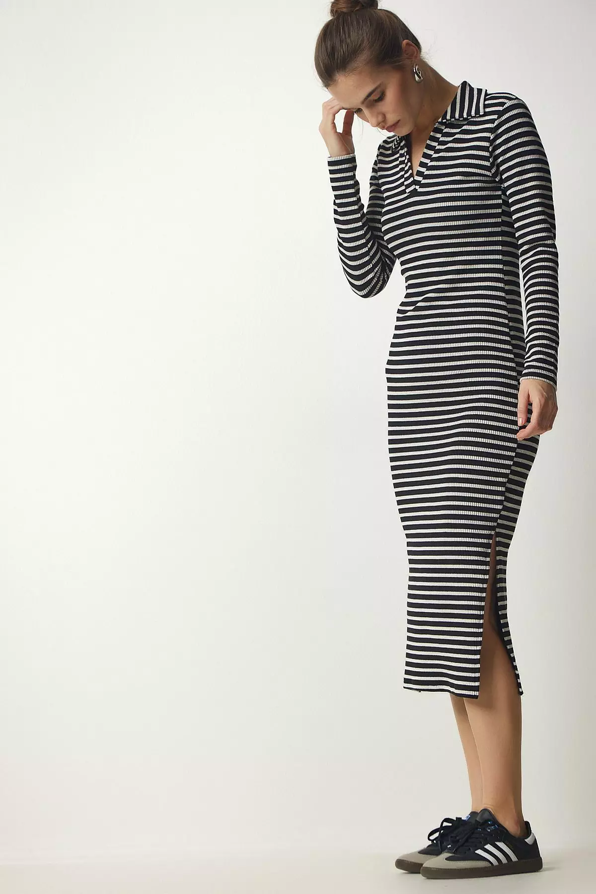 Striped Collar Dress