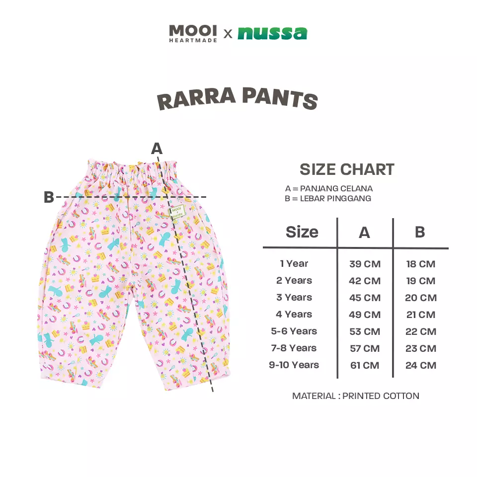 Mooi x Nussa Celana Panjang Anak Perempuan Rarra Pants - Purple