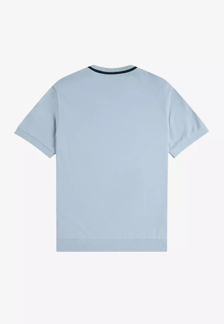 Fred Perry M7 Crew Neck Pique T-Shirt (Light Smoke)