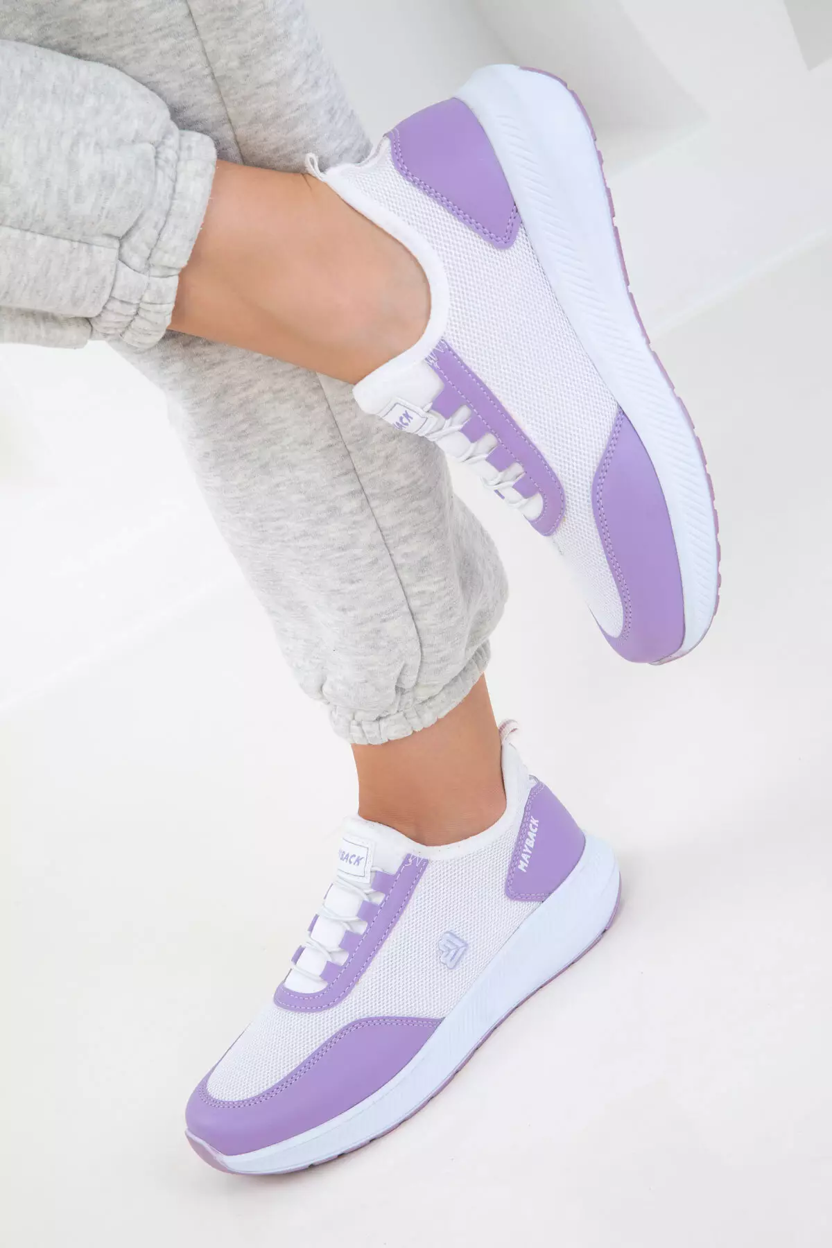 White-Lilac Women's Sneaker 20779