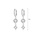 Glamorousky white 925 Sterling Silver Simple Temperament Geometric Round Square Tassel Earrings with Cubic Zirconia B57B9AC2D51DCDGS_2