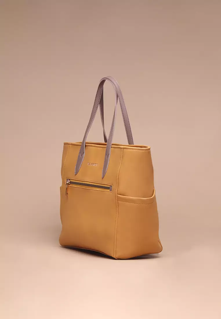 Tas Tote Wanita Silvertote Chelsea Mustard