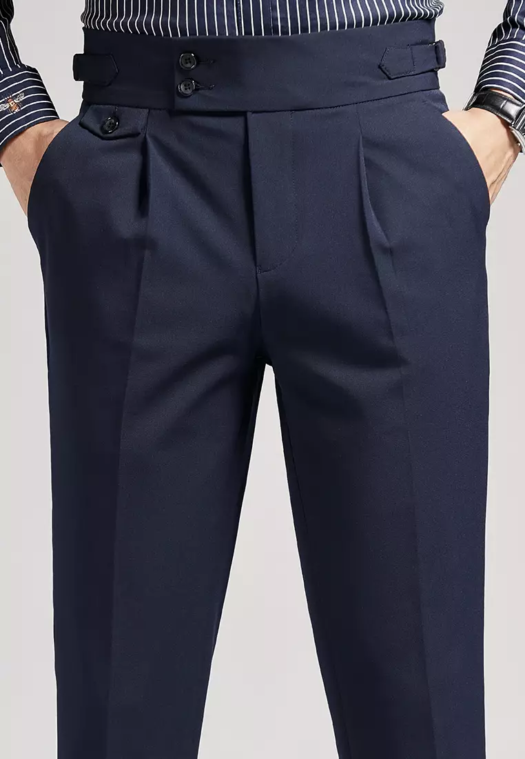 Slim Fit Cropped Suit Pants DF1003