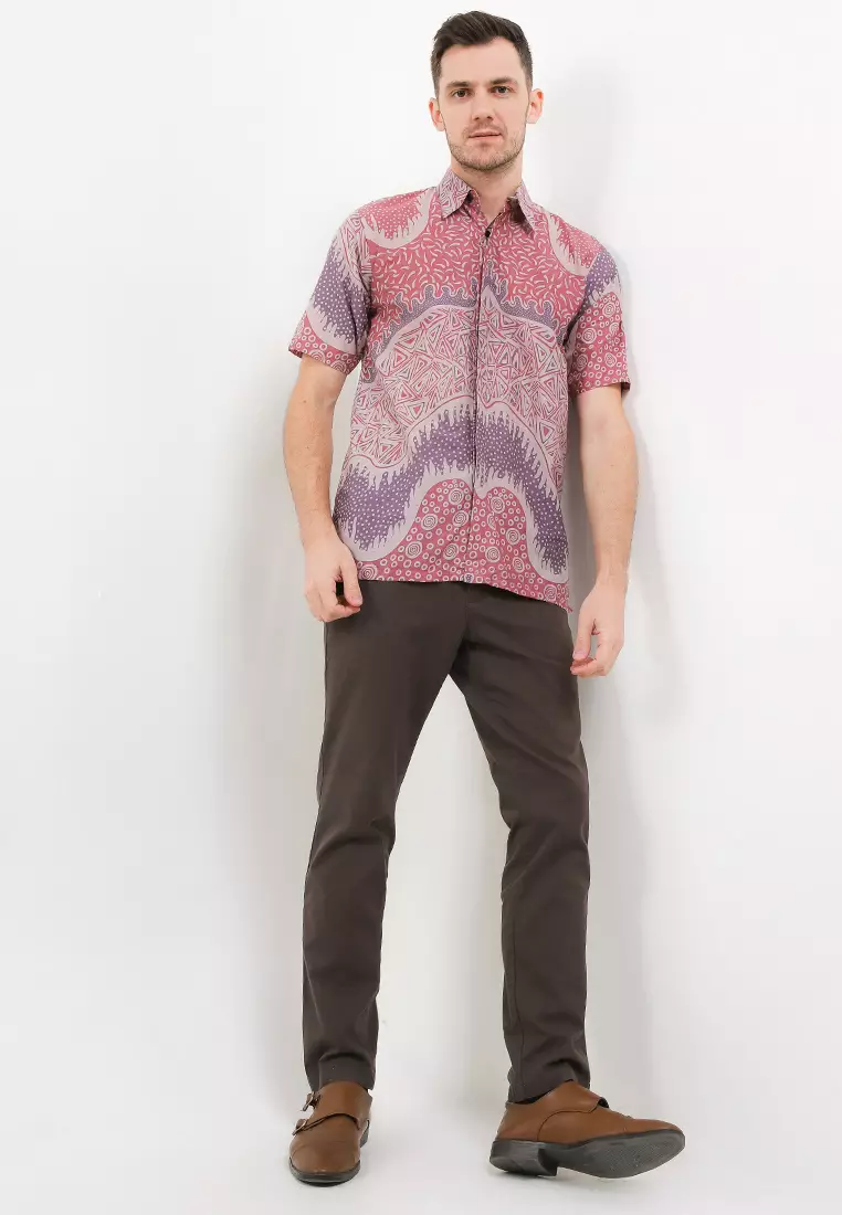 Piramid Kemeja Batik Premium Pria Casual Modern Lengan Pendek