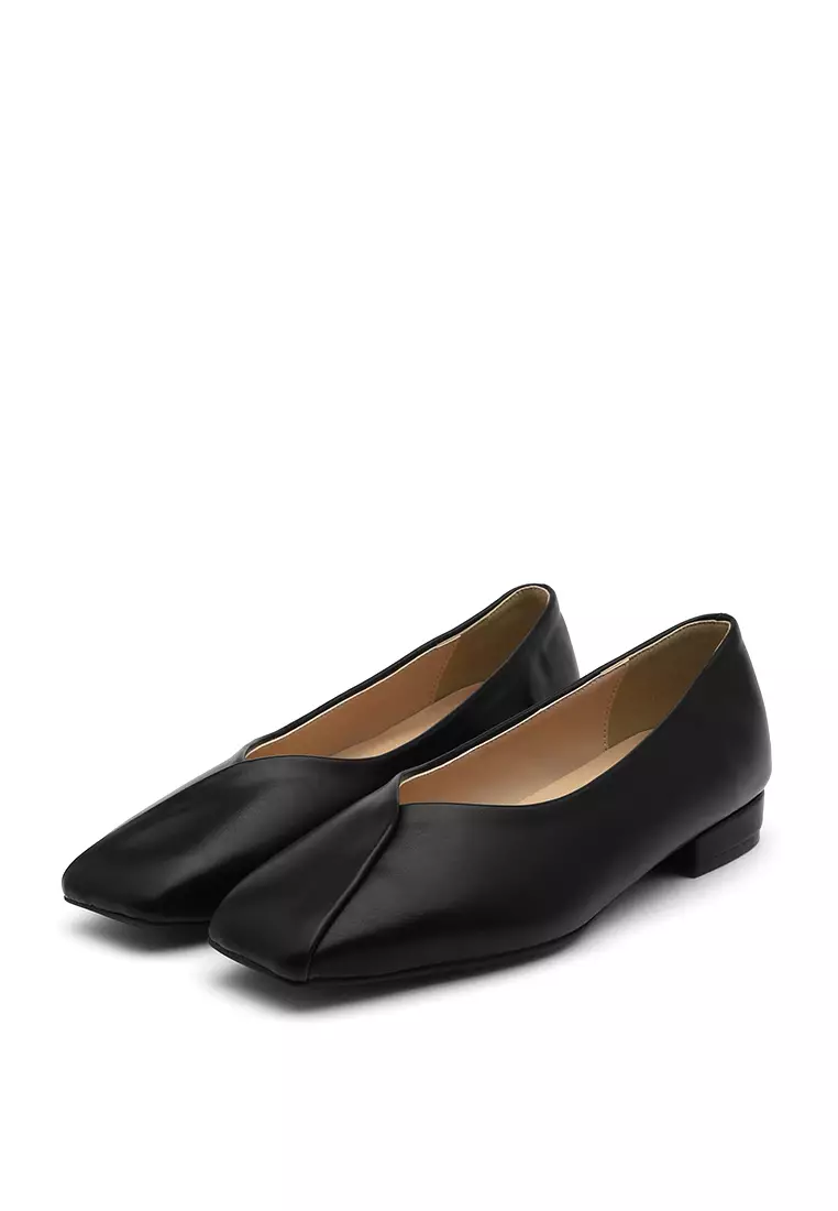 Della Square Flats (2cm) - Black