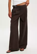 Dark Truffle Pinstripe Buckle