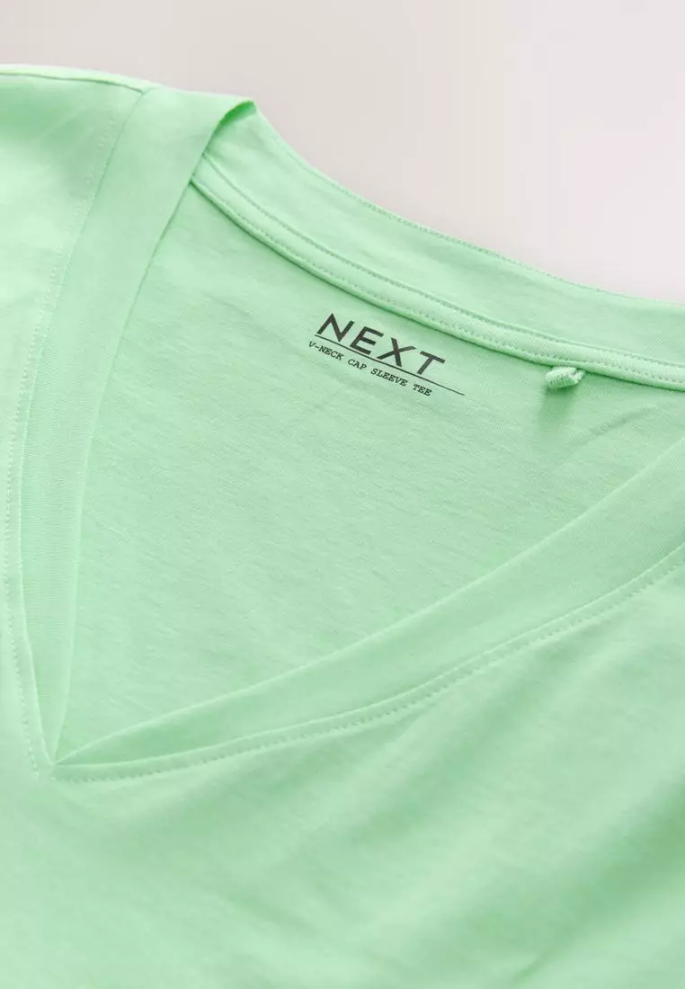 V-Neck Cap Sleeve T-Shirt