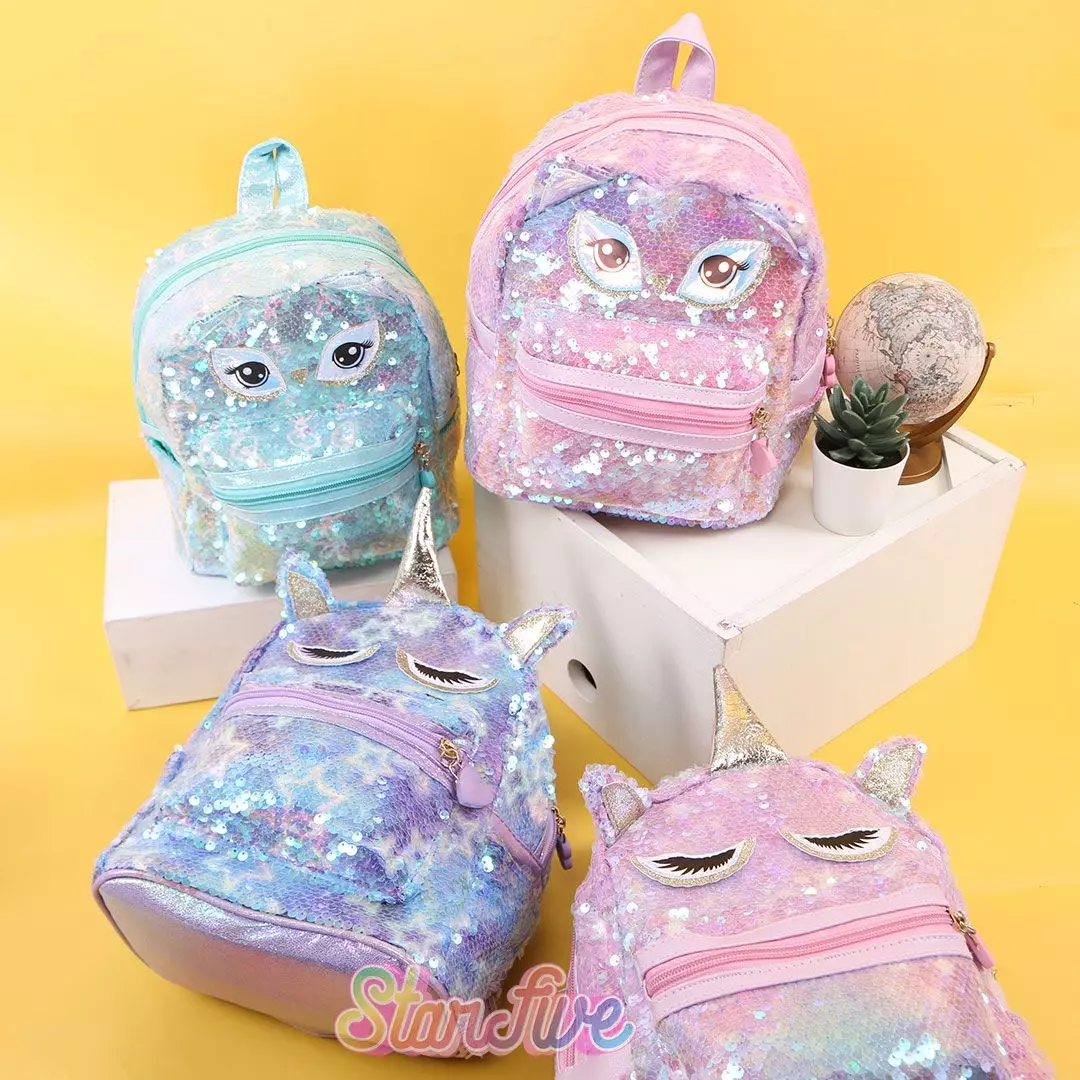 TAS SEKOLAH ANAK PEREMPUAN RANSEL ANAK TAS SEKOLAH RANSEL STARFIVE SMALL PURPLE UNICORN