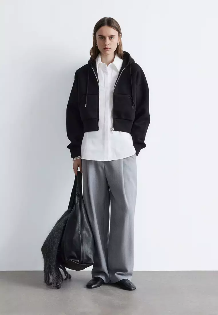 Buy & Other Stories Cropped Scuba Zip-Up Hoodie 2026 Online | ZALORA