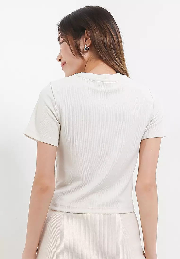 Hotty Ts Crop Ribbed Tee