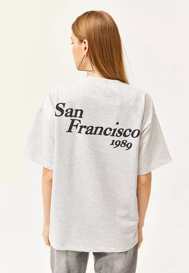 Symbol Front Back Printed 2 Thread Unisex Oversize T-Shirt