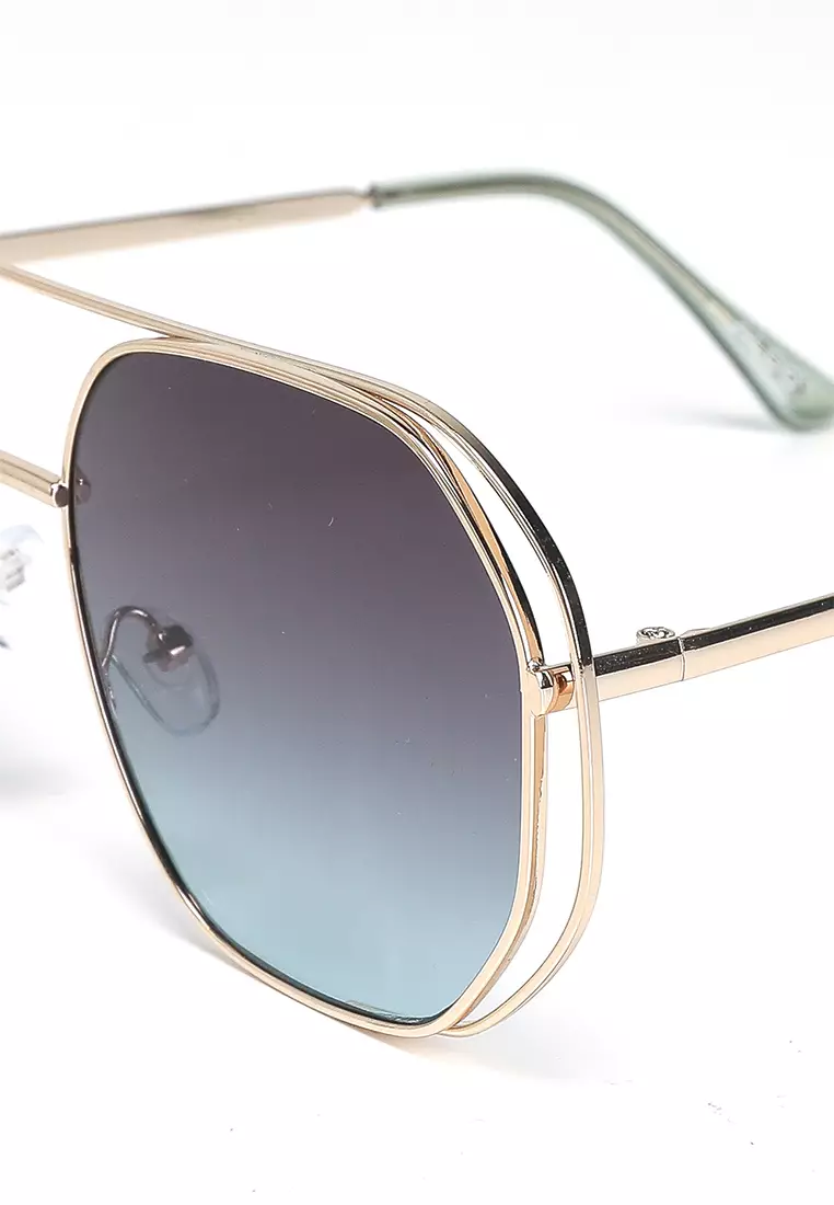 Areanwan Metal Round Aviator Sunglasses