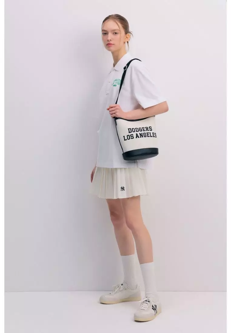 VARSITY JACQUARD CANVAS BUCKET BAG LOS ANGELES DODGERS