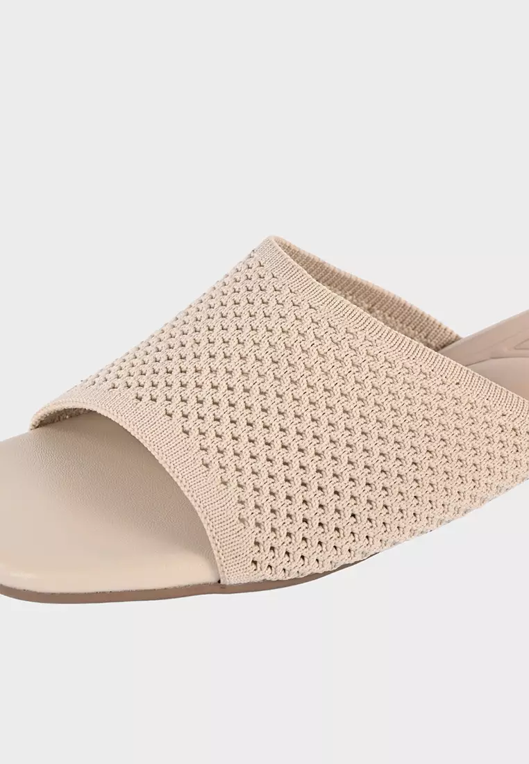 cushOn Women's Orinthia Knitted Slip-On Sandals