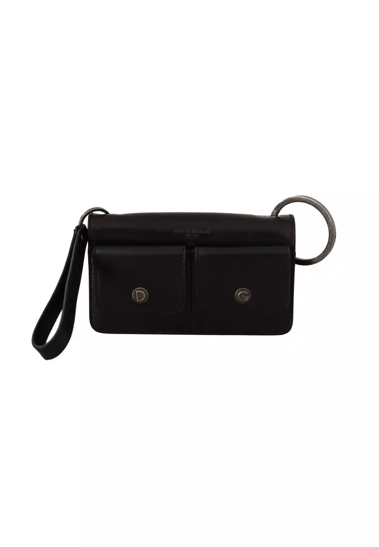 Buy Dolce Gabbana Dolce Gabbana Black Leather Wristlet Mini