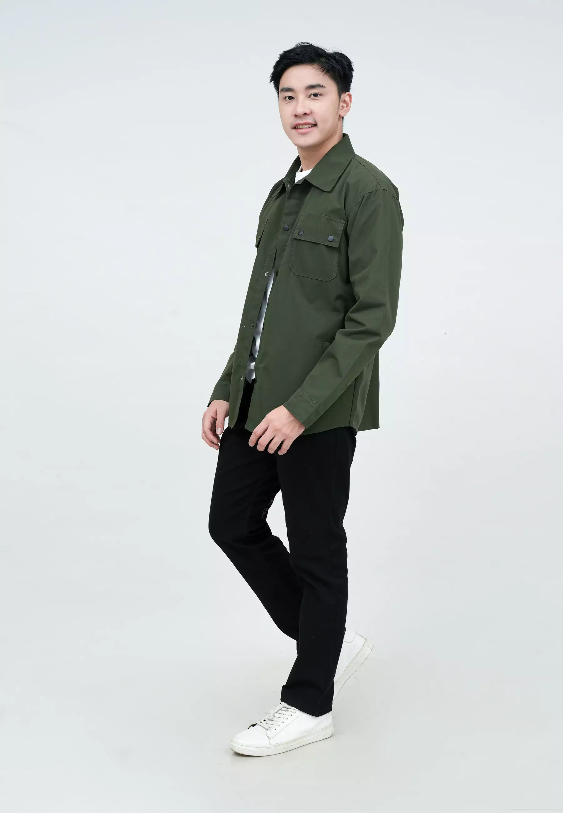 Houseofcuff Jaket Parka Army Unisex Motif Burung Bangau