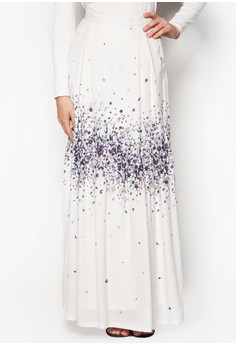Zalia beige Placement Floral Skirt ARIOOAA0000021GS_1