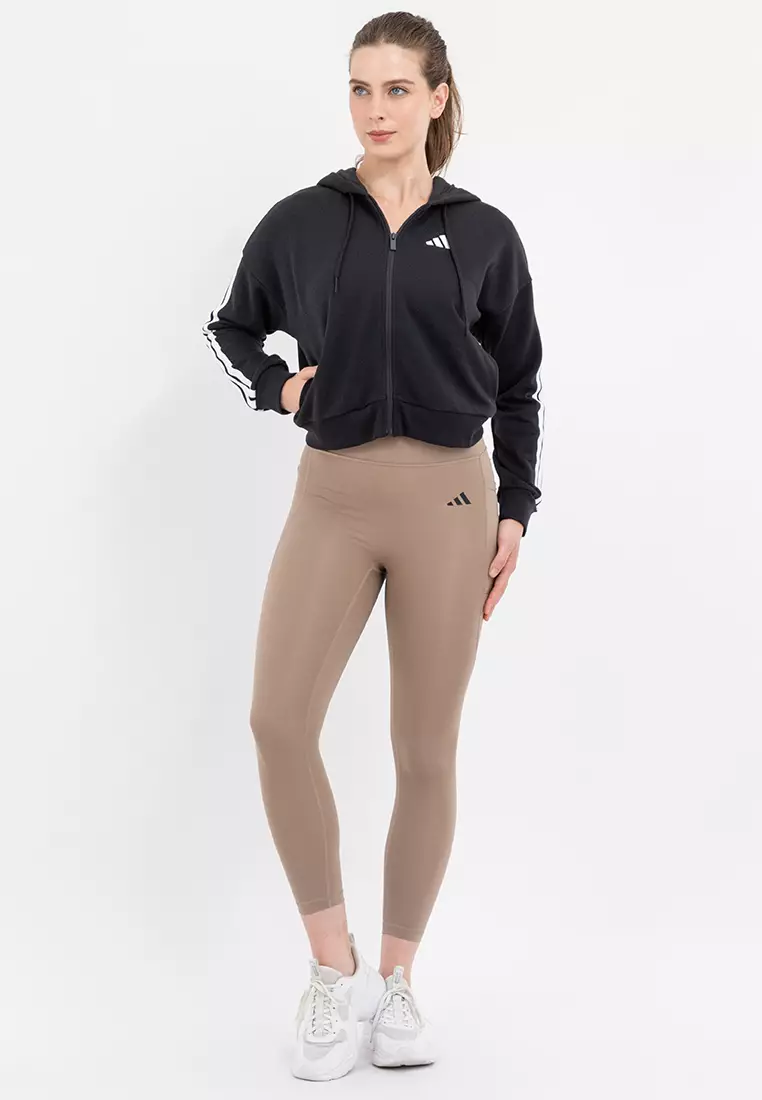 Essentials 3-Stripes French Terry Full-Zip Hoodie