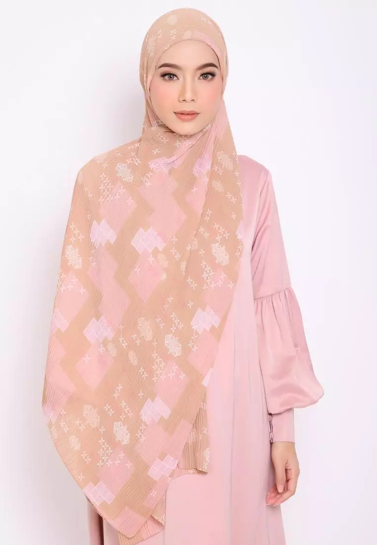 ZM Zaskia Mecca - Asha Stone Pashmina Instant Plisket - Jelita Indonesia - Edisi Toraja