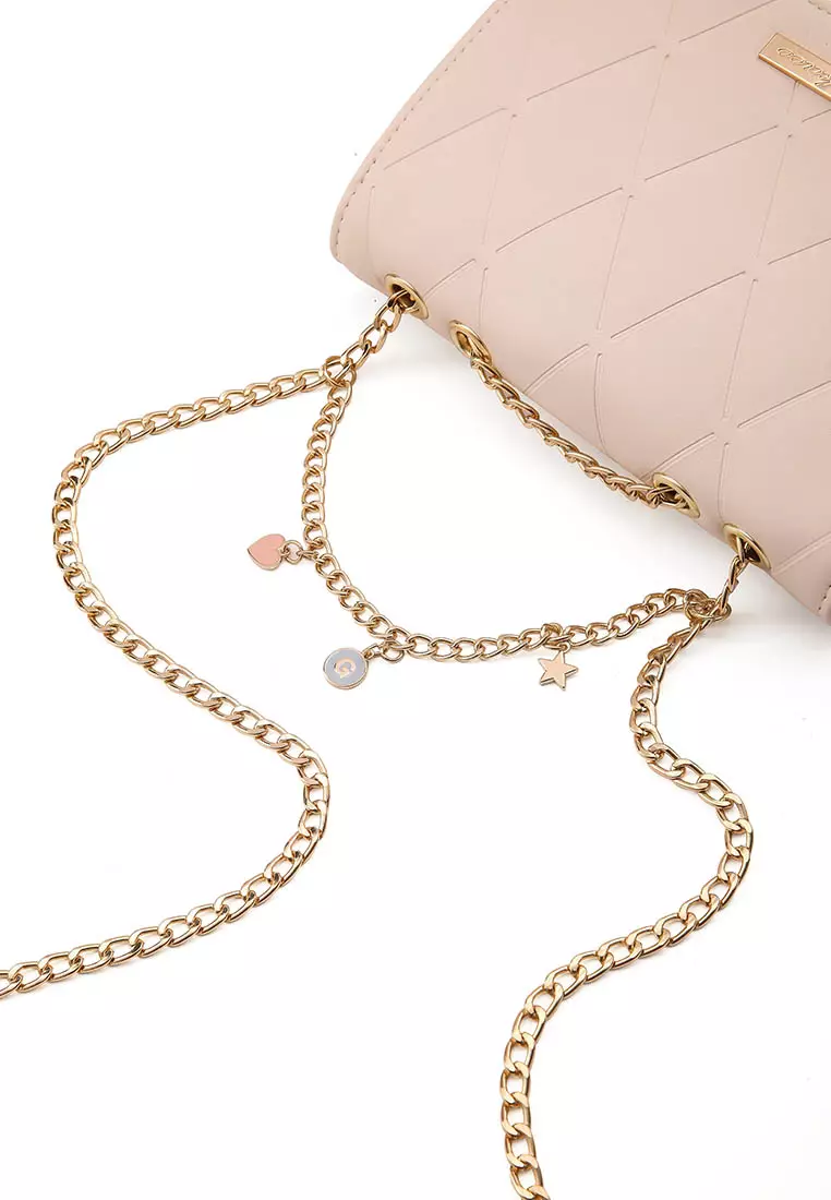 GYKACO NAERA Beige - Tas Wanita Sling Bag - Fashion Top Handle Bag (Import)