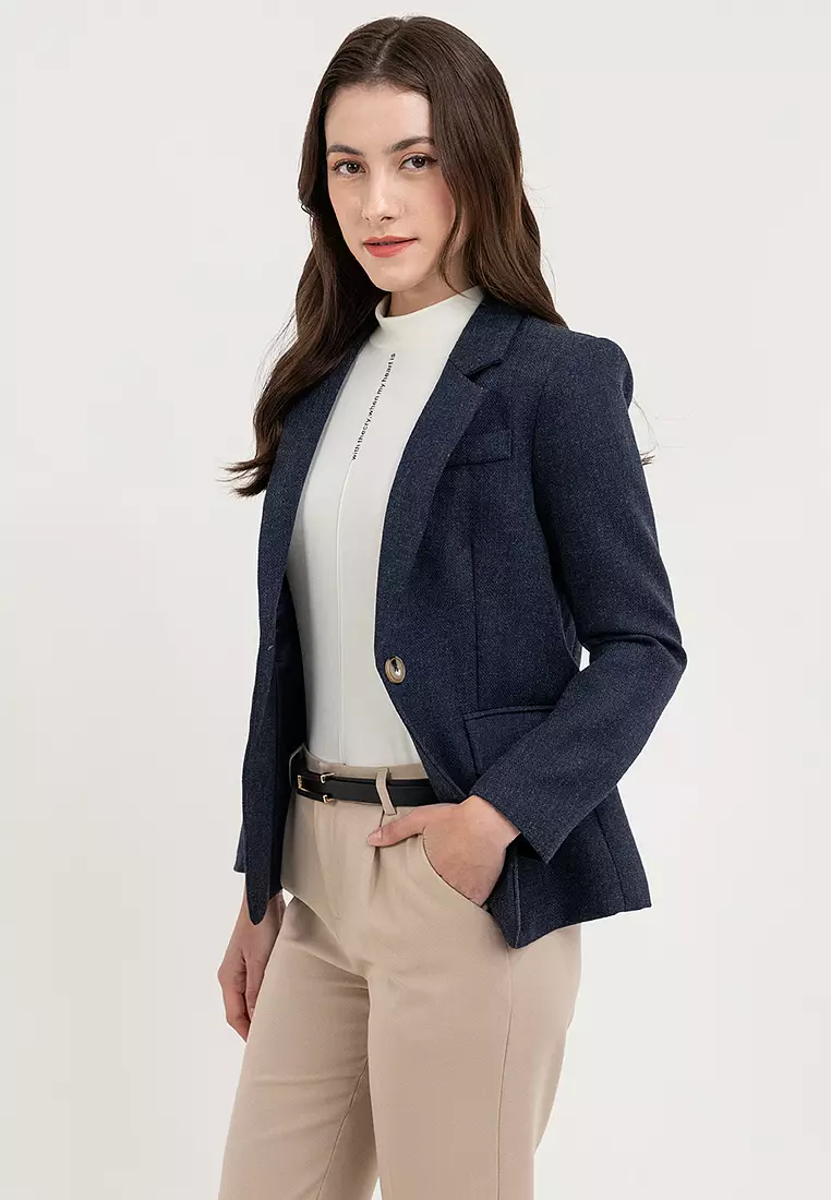Textured Tailored Blazer