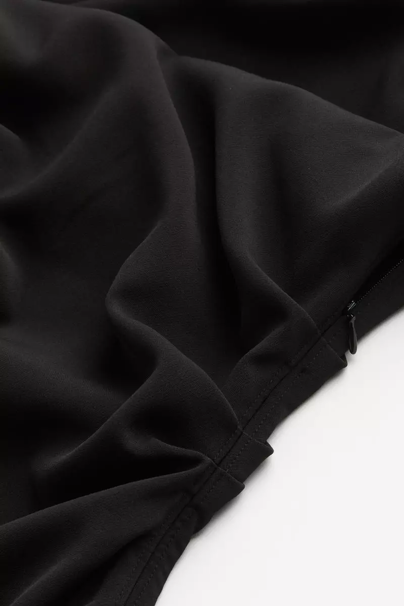 Draped one-shoulder dress