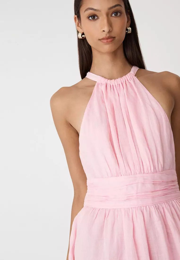 Miami Gathered Neck Hemp Dress