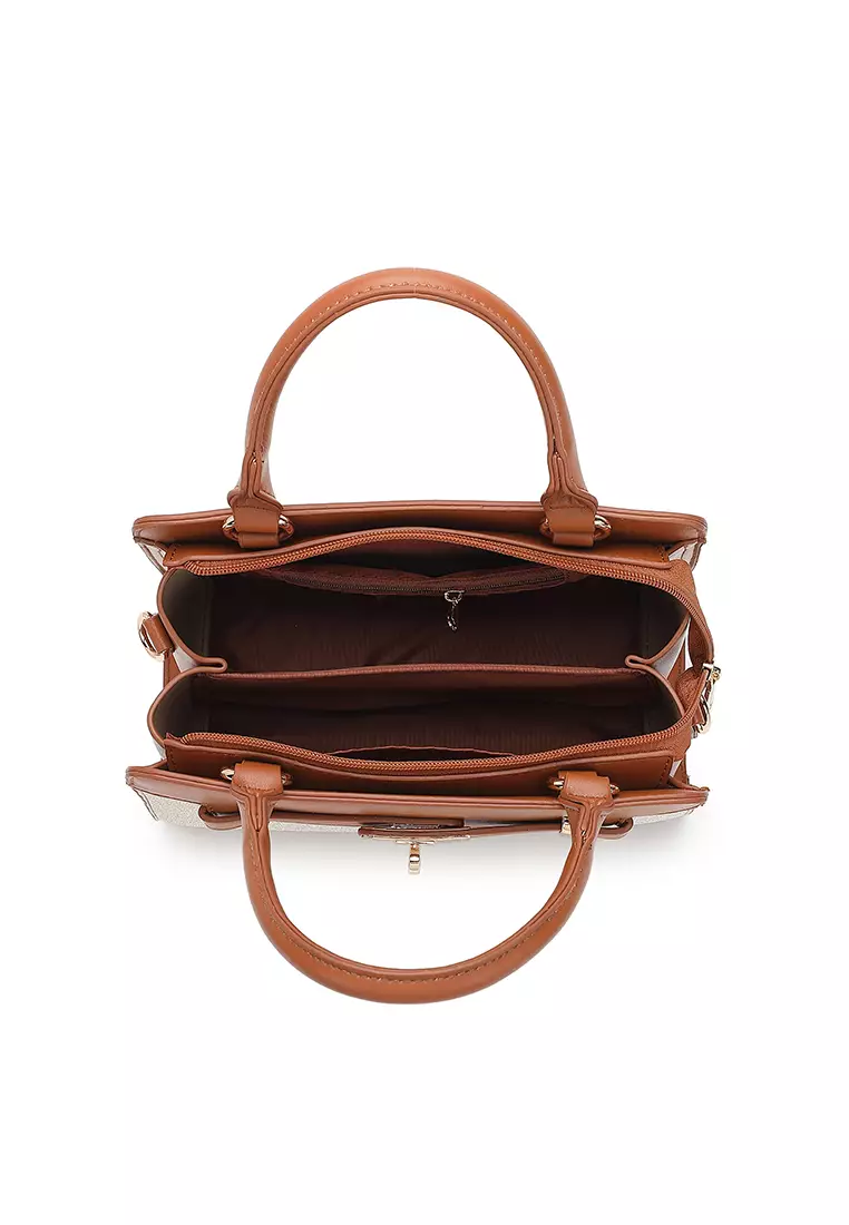 Women's Top Handle Bag / Sling Bag / Crossbody Bag / Shoulder Bag (Tas Tangan Wanita / Tas Selempang Wanita / Tas Bahu Wanita) - White